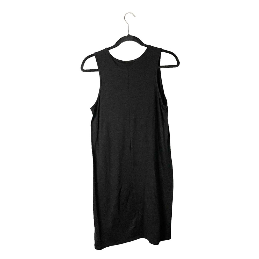 RD Style Sleeveless Business Casual Stretchy Black Midi Dress Size Medium - Picture 3 of 6